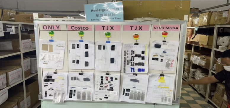 Sewing material area